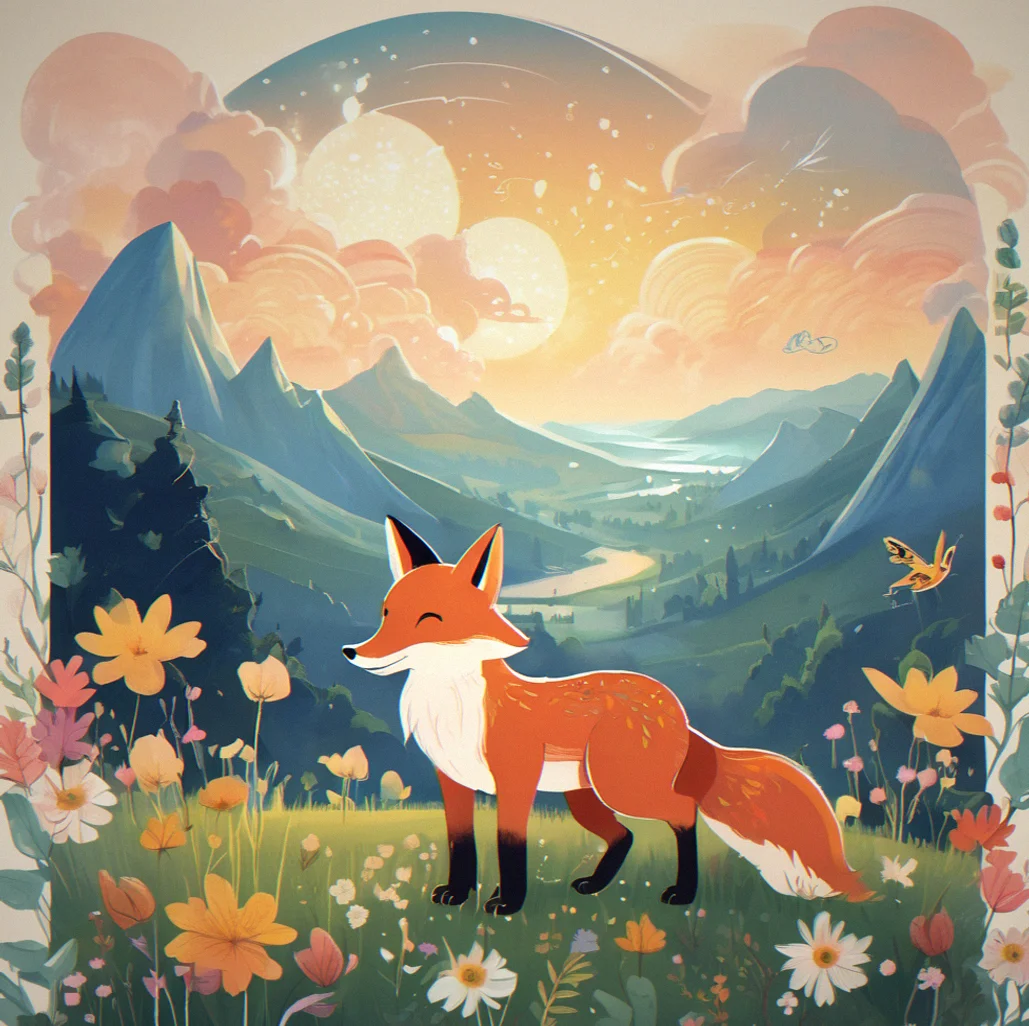 Illustration of a smartphone surrounded by mountains and clouds, no signal bars visible