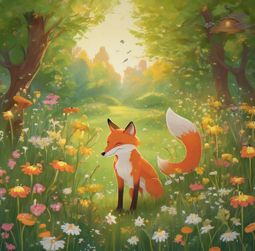 A garden shown four ways. Spring has new growth. Summer is full and green. Autumn brings color. Winter is bare and quiet.